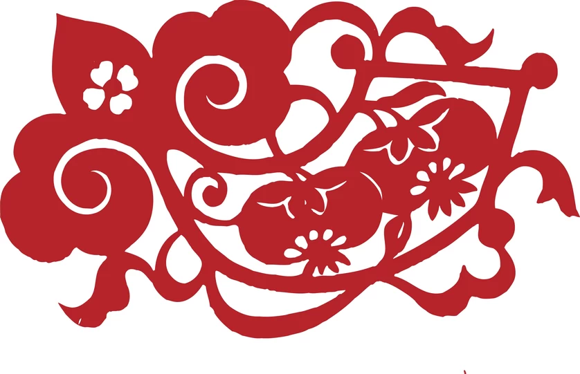 中国风传统民俗吉祥喜庆镂空剪纸窗花图案插画AI矢量PNG设计素材【145】